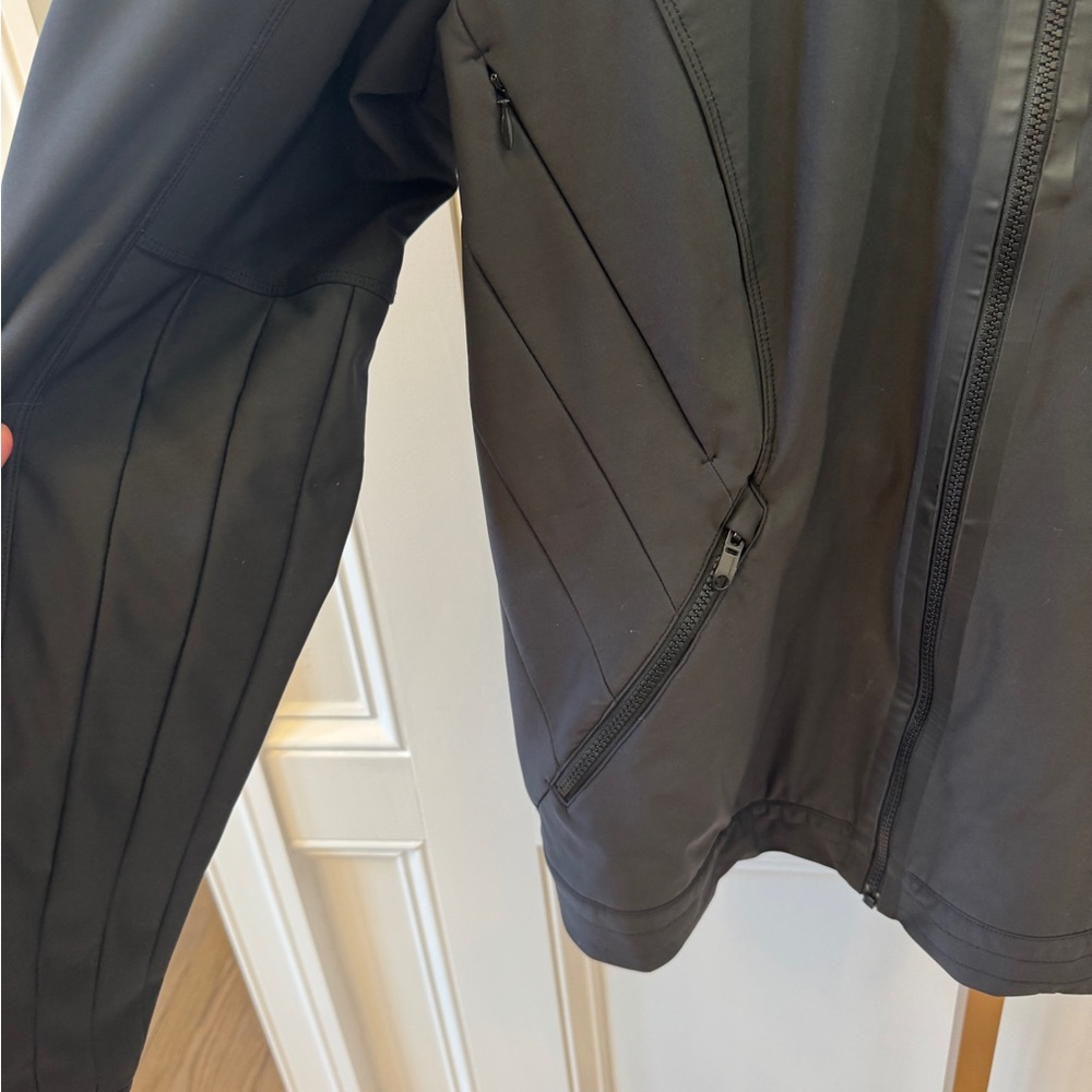 Men's Lululemon spring black full zip nylon warm lined Windbreaker Jacket sz XL - Picture 4 of 6